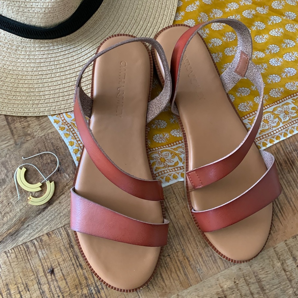 Cynthia Rowley faux leather sandals